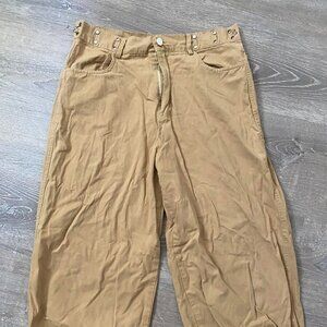 Brown Parachute Pants Adjustable Waist